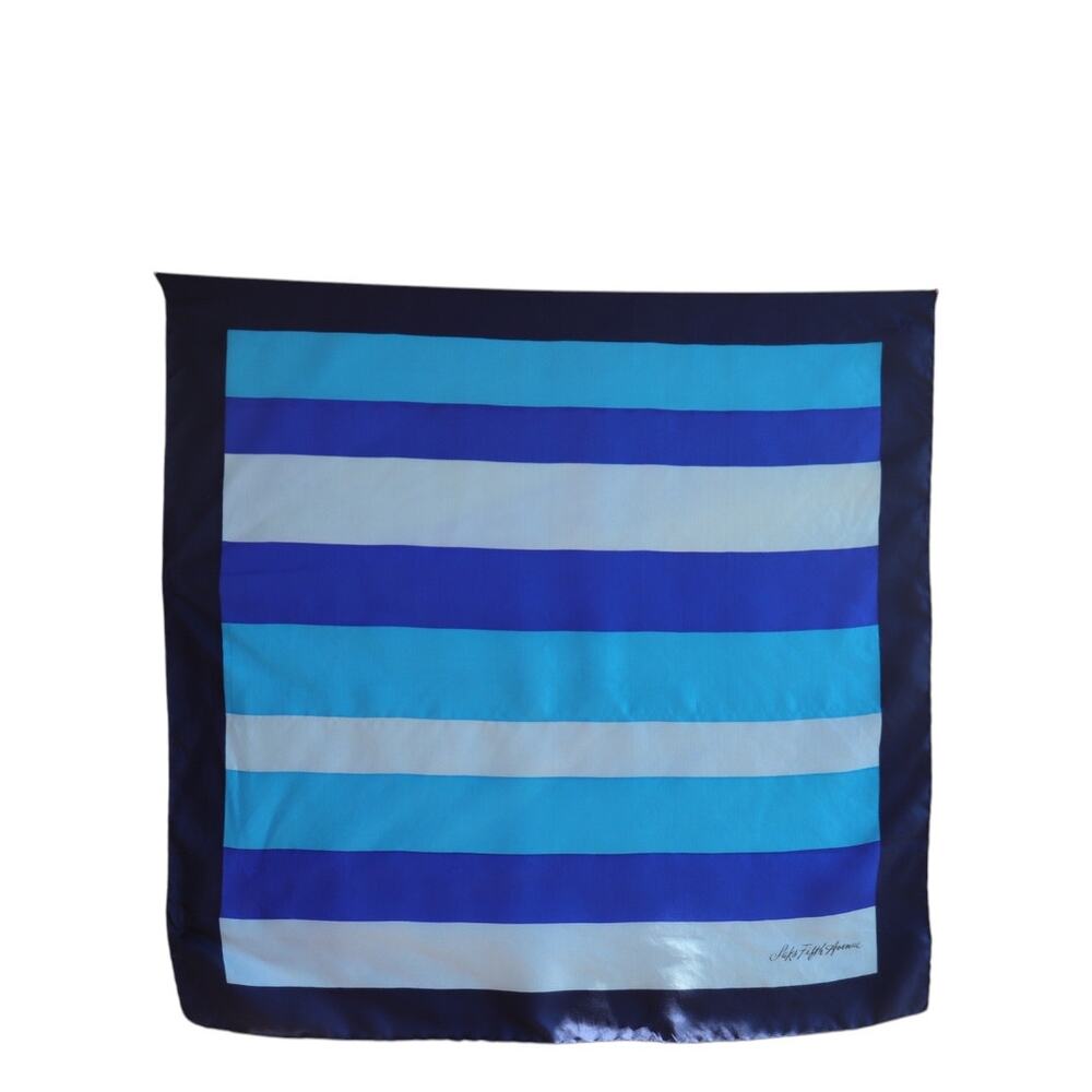 Vintage Saks Fifth Avenue Blue Scarf